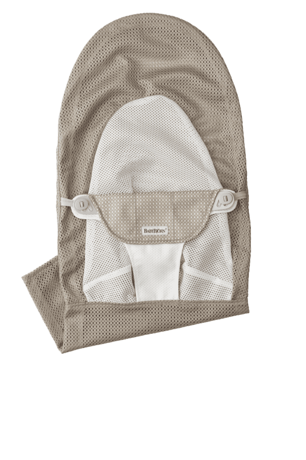 BabyBjörn Extra Tygsits till Babysitter Balance Soft - Gråbeige/Vit / Mesh