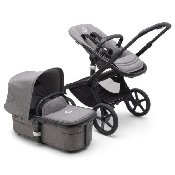 Bugaboo Fox 5 Komplett Black/Grey Melange-Grey Melange