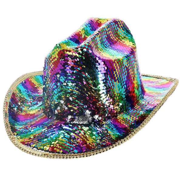 Cowboyhatt Paljetter Rainbow