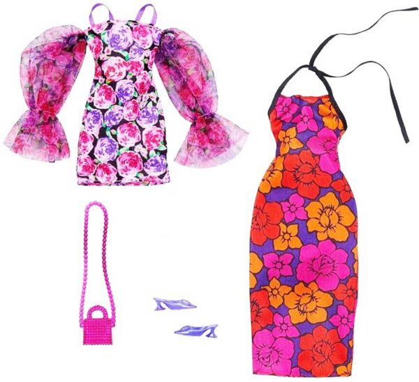 Barbie Floral Fashion Dress and Accessory 2-Pack HJT35