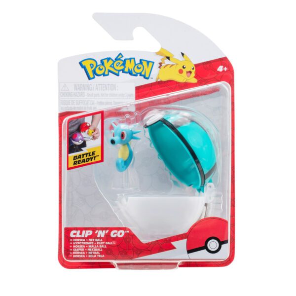 Pokemon Clip n Go Horsea + Net Ball