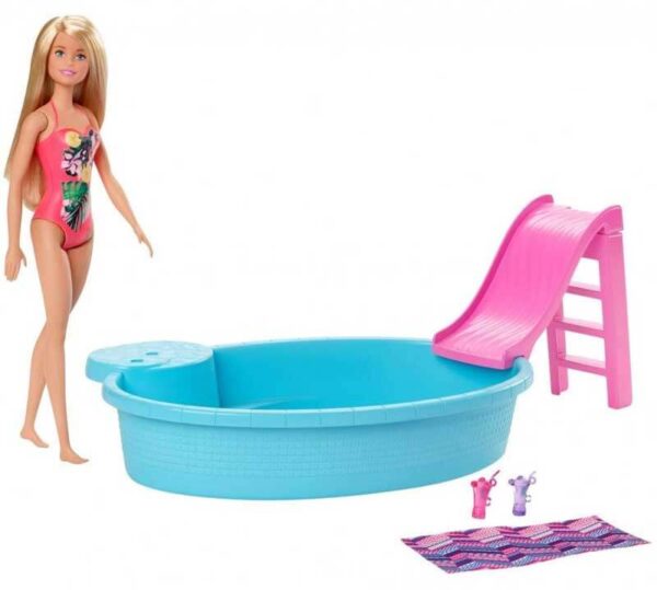 Barbie Pool Lekset Med Barbiedocka