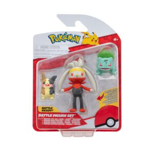 Pokemon Battle Figure Set Morpeko + Raboot + Bulbasaur