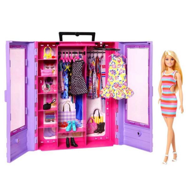 Barbie med docka Fashionistas Ultimate Garderob Closet HJL66