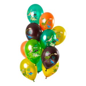 Ballonger Dino Roar Metallic - 12-pack