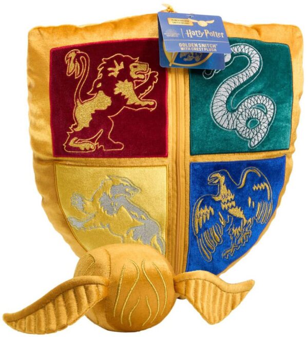 Harry Potter - Quidditch Crest & Golden Snitch Cushion with Plush Figure