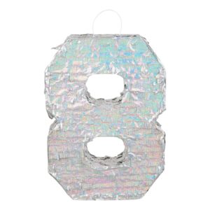 Pinata Siffra Silver Holografisk - Siffra 8