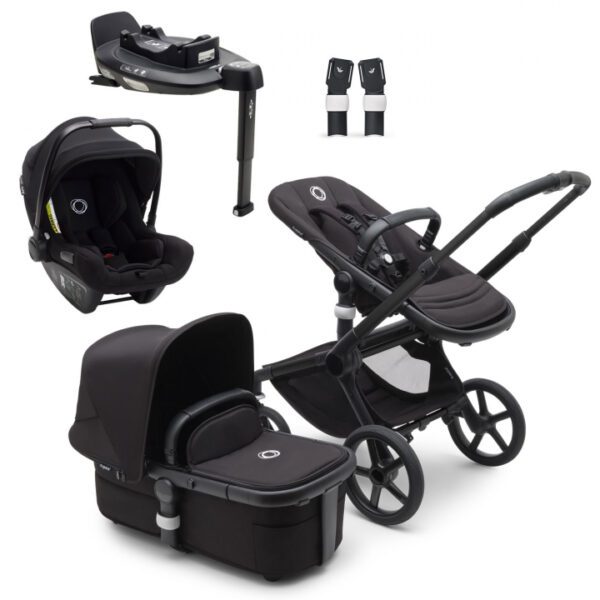 Bugaboo Fox 5 Duovagn + Bugaboo Babyskydd och bas