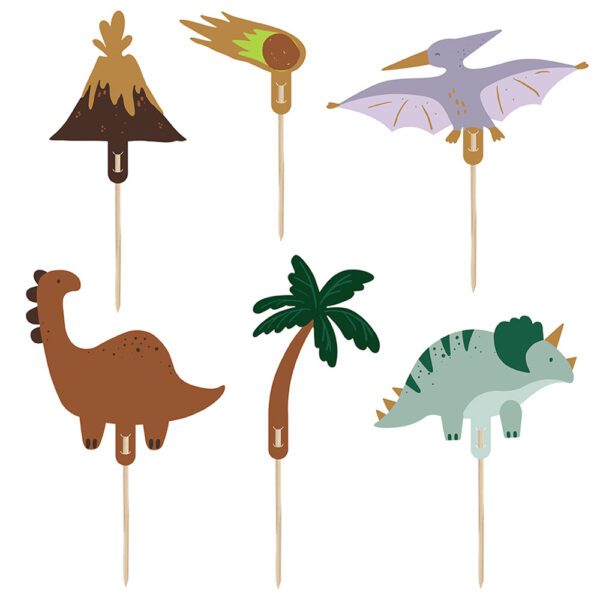 Cake Toppers Dinosaurie 6-pack