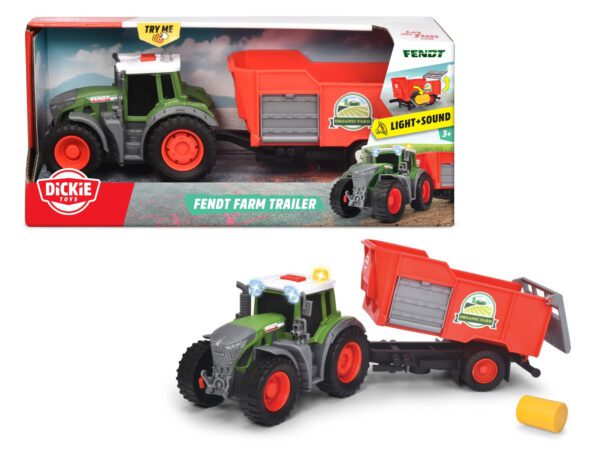 Dickie Toys Fendt Traktor med trailer