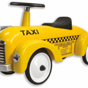 Gåbil Taxi i retromodell, gul