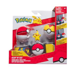 Pokemon Clip n Go Belt Set Pikachu + Poké Ball & Level Ball