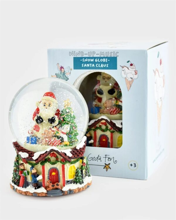 Snöglob Glitter Globe Santa w Music