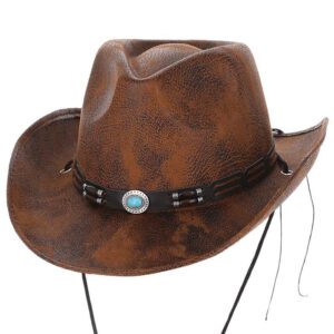 Cowboyhatt Brun Konstläder Western