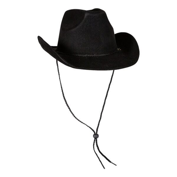 Cowboyhatt Svart Deluxe - One size