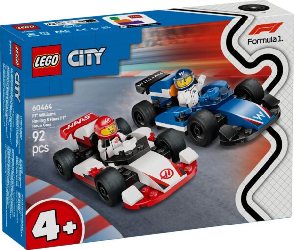 LEGO City F1 Williams Racing & Haas F1 racerbilar 60464