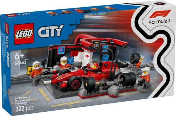 LEGO City F1 depåstopp & depåteam med Ferrari bil 60443