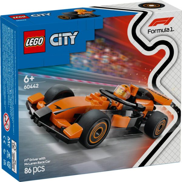 LEGO City F1 förare med McLaren racerbil 60442