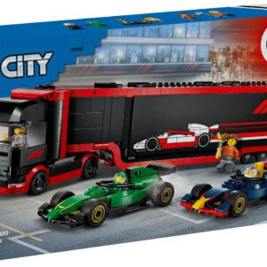 LEGO City F1 lastbil med RB20 & AMR24 F1 bilar 60445