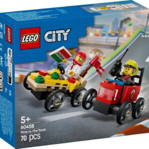 LEGO City Pizzabil mot brandbil racingpaket 60458