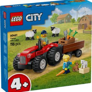 LEGO City Röd jordbrukstraktor med släp och får 60461