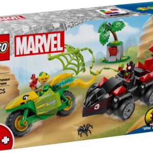 LEGO Marvel Spins och Electros jakt med dinosauriefordon 11198