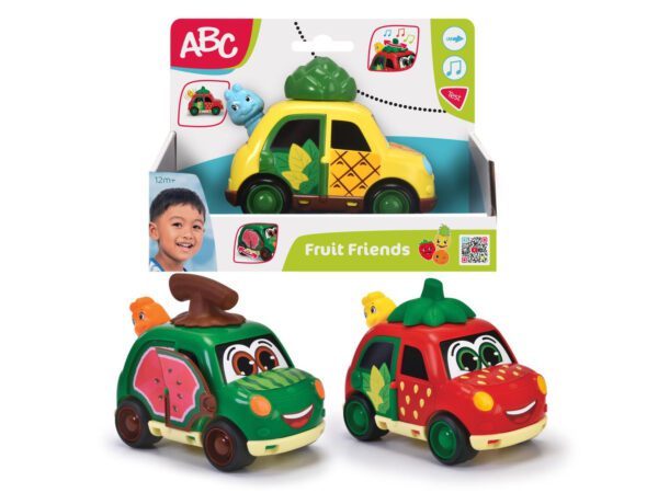 ABC Fruit Friends Bil med speldosa 1+ : Model - Vattenmelon