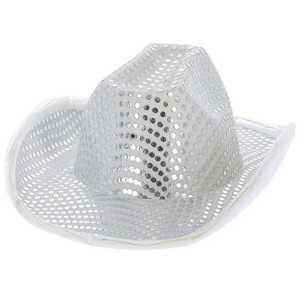 LED Cowgirl Hatt Silver