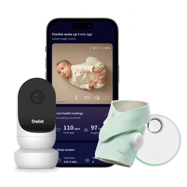 Owlet Babymonitor Dream Sock Mint med Cam 2