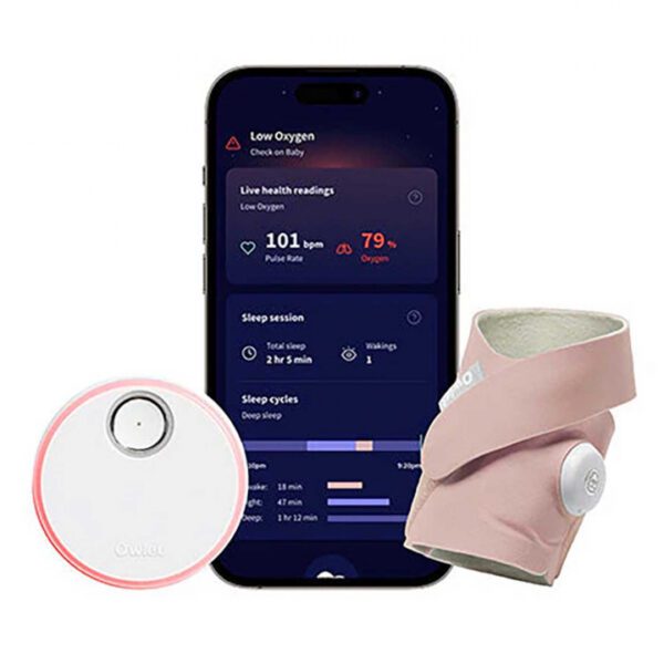 Owlet Babymonitor Dream Sock Rosa