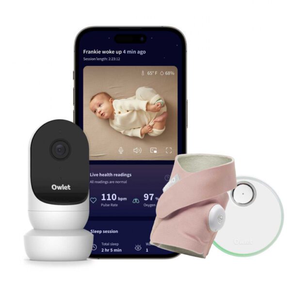 Owlet Babymonitor Dream Sock Rose med Cam 2