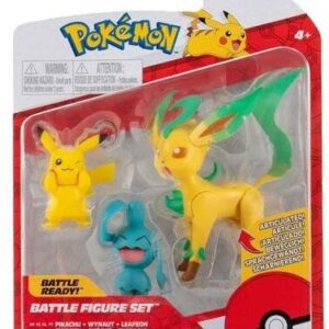 Pokémon - Battle Mini Figures Pikachu, Wynaut & Leafeon