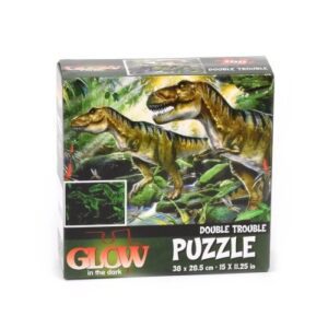 Pussel, dinosaurie motiv, glow in the dark, 100 bitar