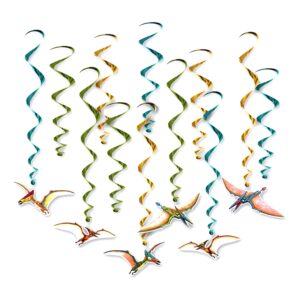 Swirls Dinosaurier Hängande Dekoration - 12-pack