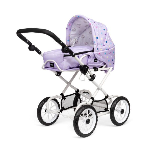 BRIO Kombidockvagn Lavender med prickar