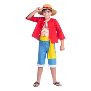 One Piece Luffy Barn Maskeraddräkt - Medium